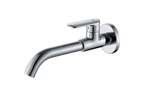 Wall-mounted cold basin tap