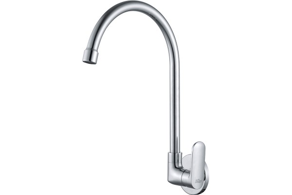 Wall-mounted cold kitchen tap
